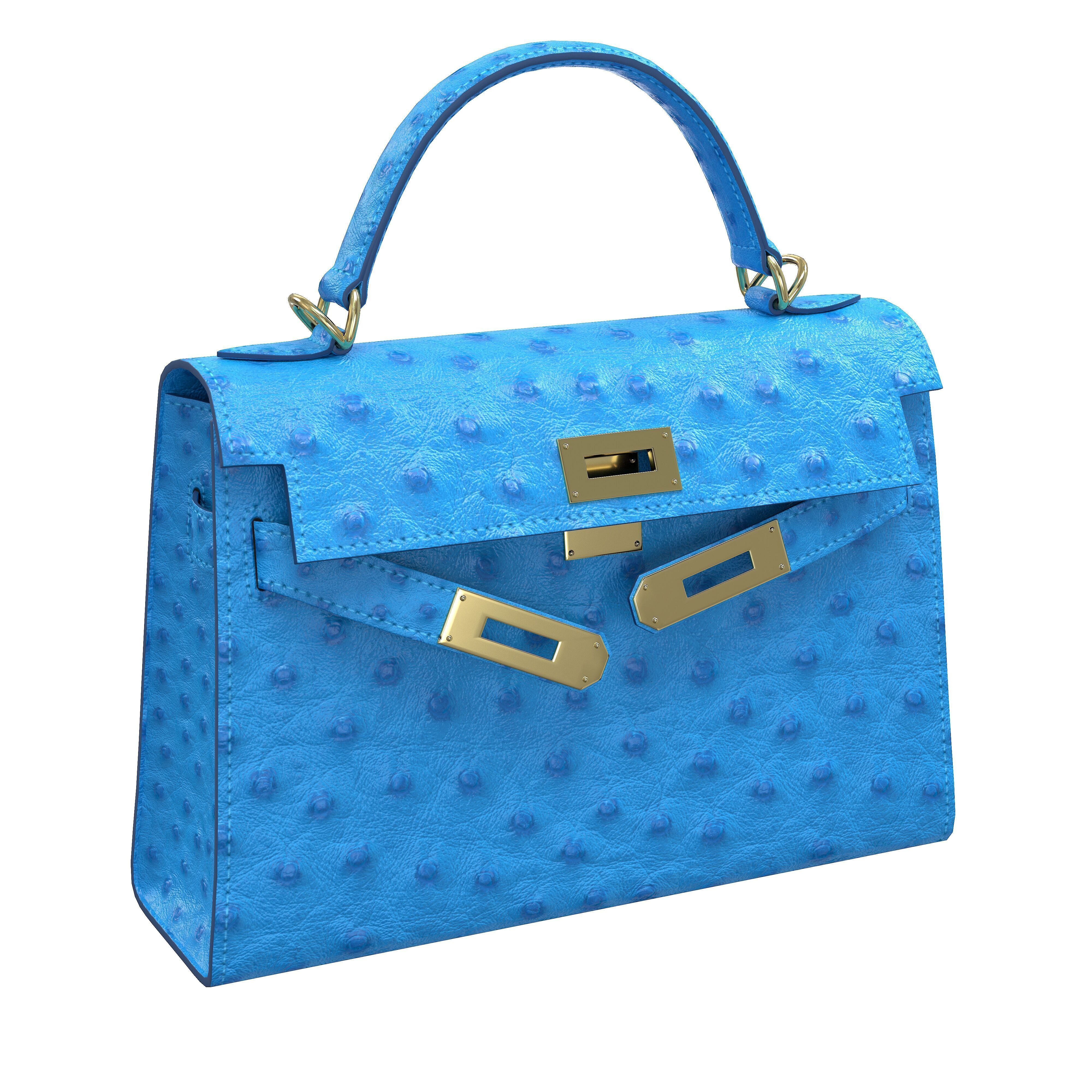Hermes Kelly Bag Collection Low-poly 3D model_13
