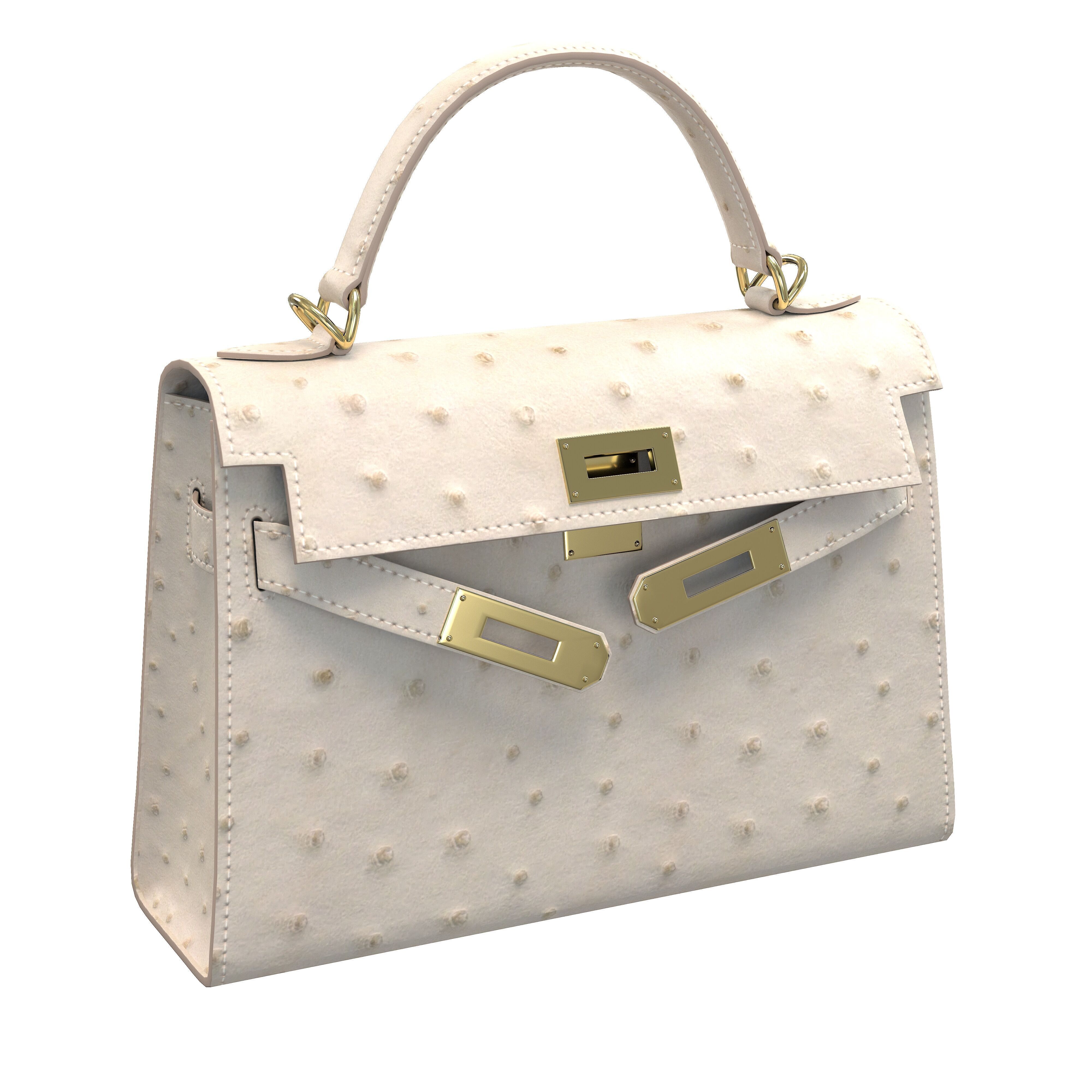 Hermes Kelly Bag Collection Low-poly 3D model_15