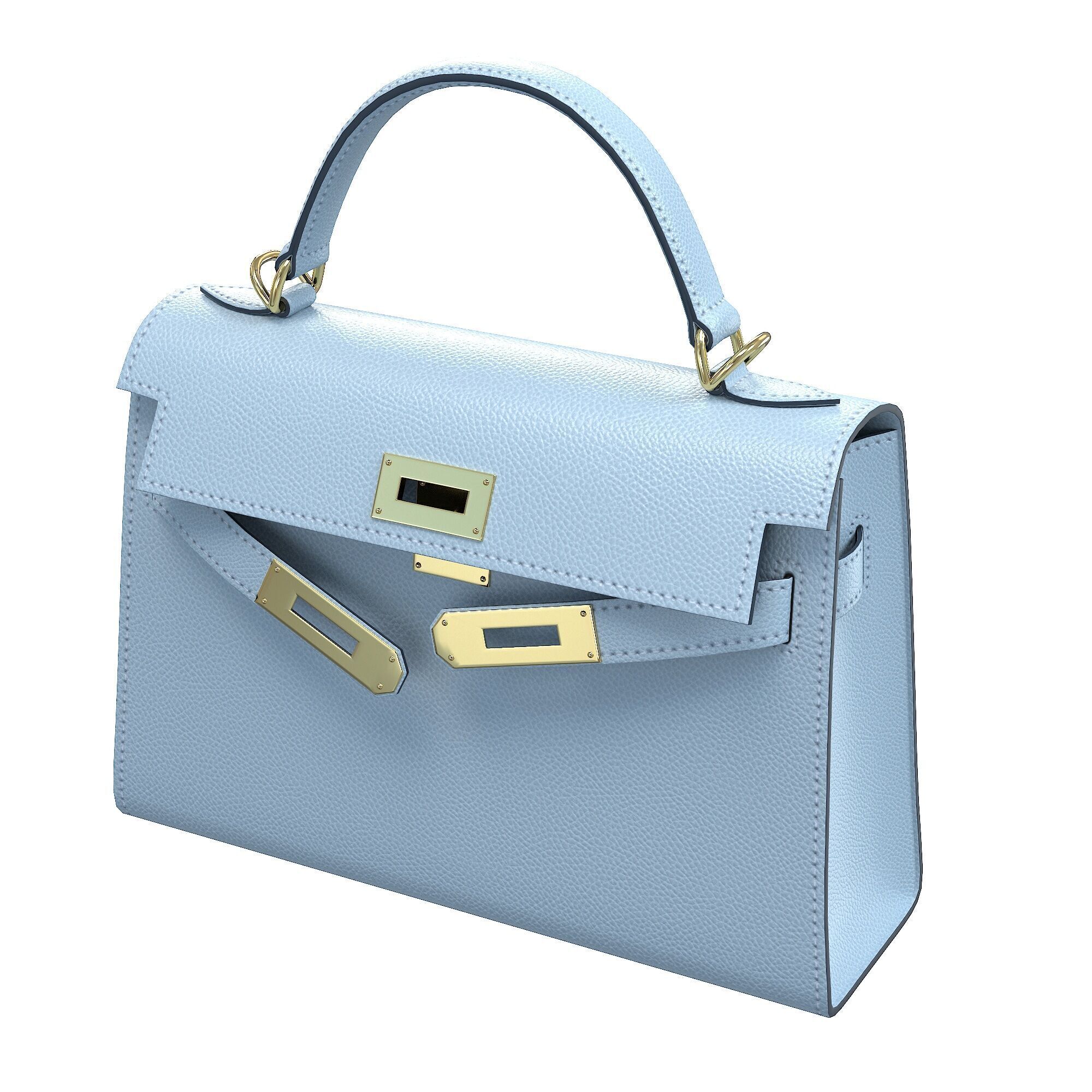 Hermes Kelly Bag Collection Low-poly 3D model_9
