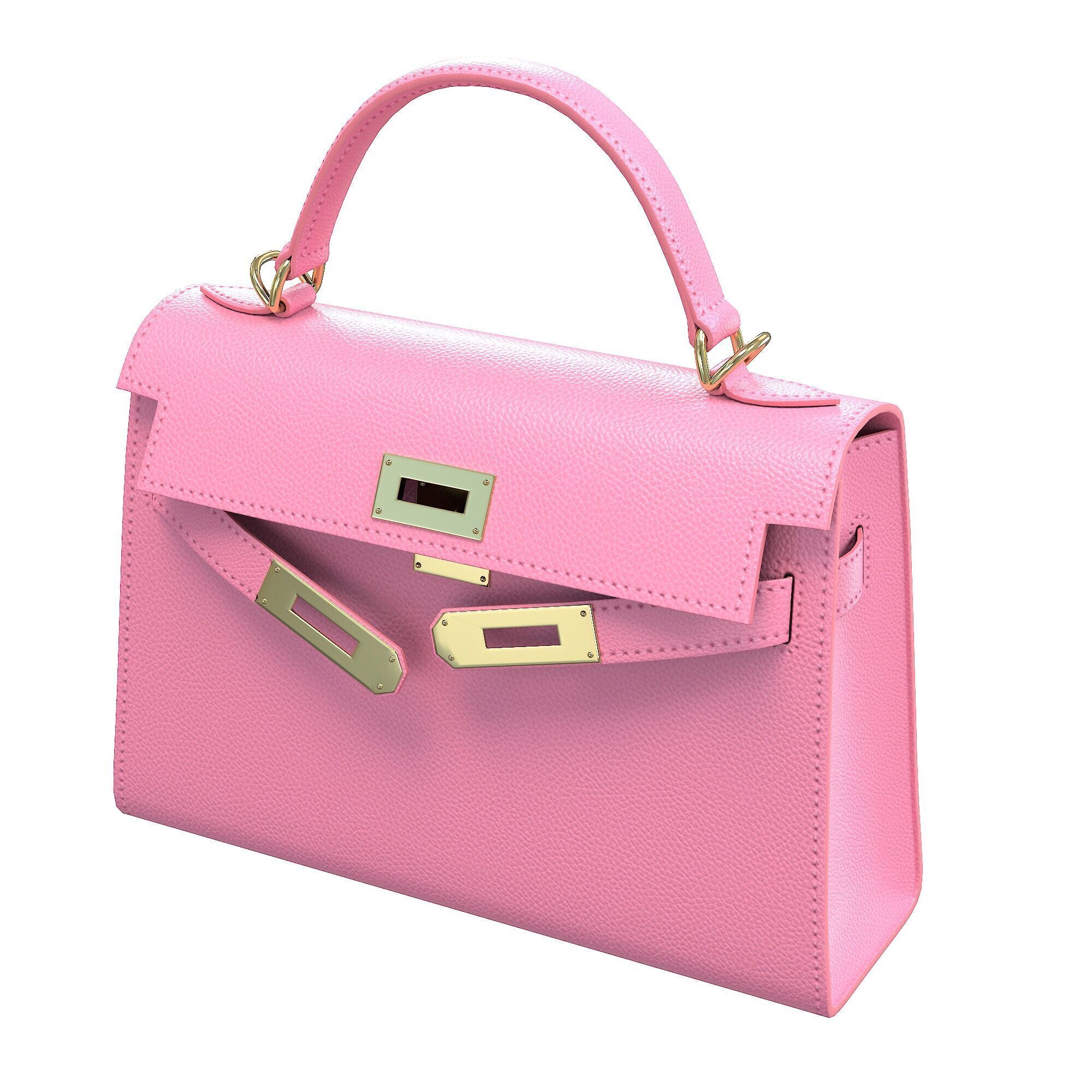 Hermes Kelly Bag Collection Low-poly 3D model_11