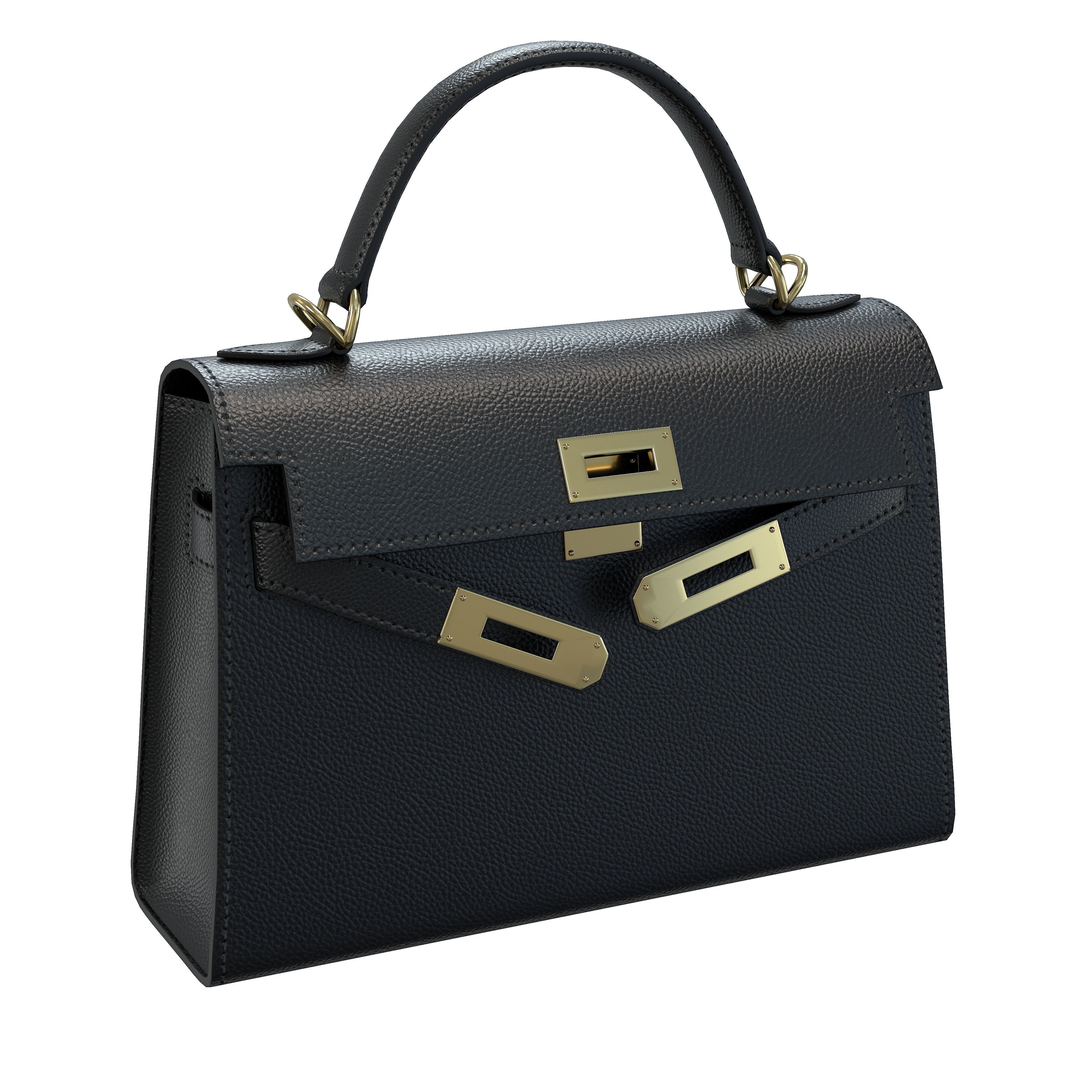 Hermes Kelly Bag Collection Low-poly 3D model_7