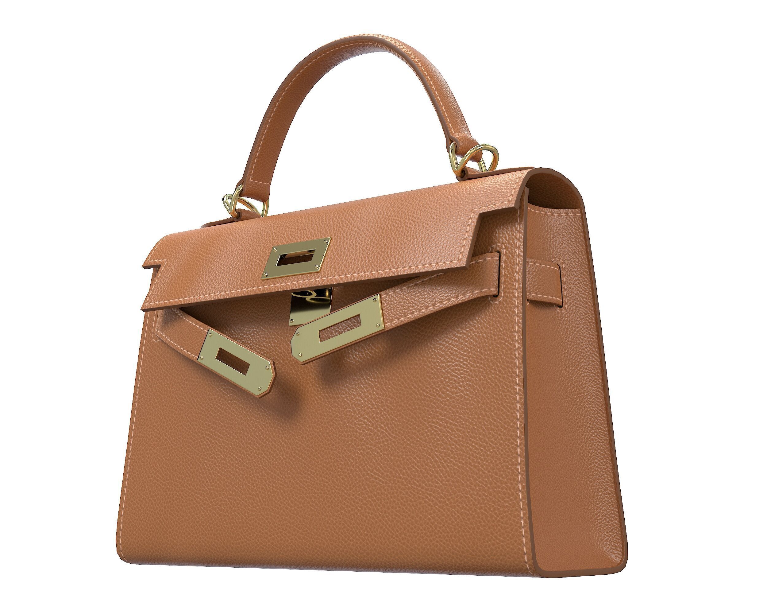 Hermes Kelly Bag Collection Low-poly 3D model_4