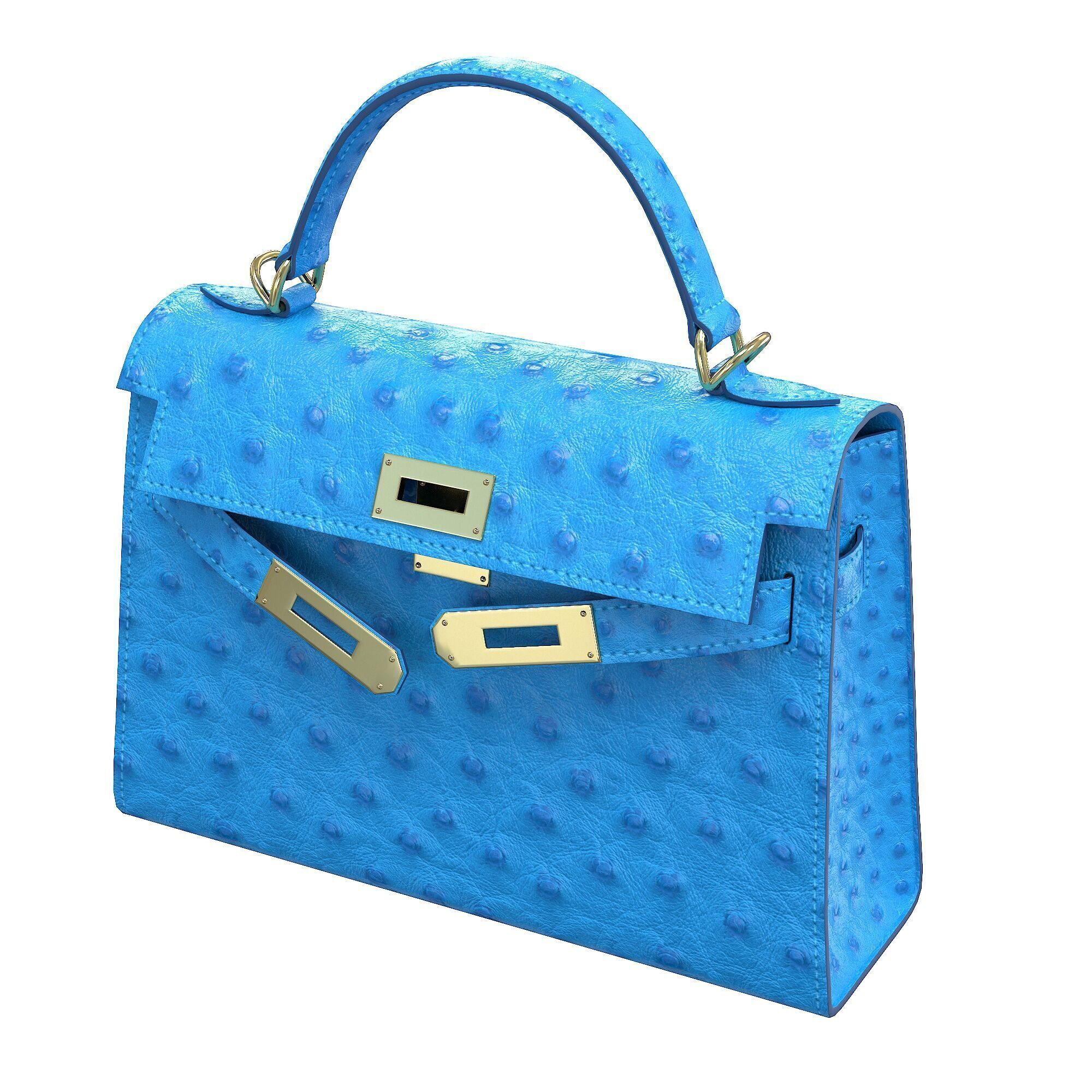 Hermes Kelly Bag Collection Low-poly 3D model_14