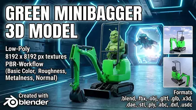 Mini-Digger Green