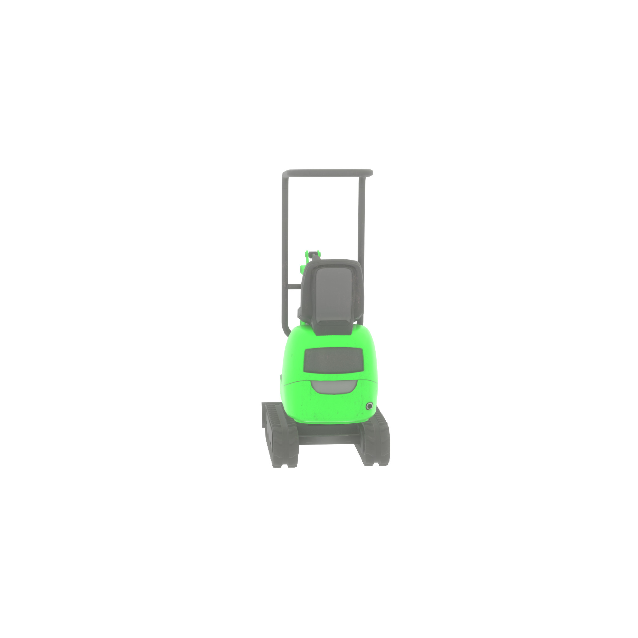 Mini-Digger Green Low-poly 3D model_38