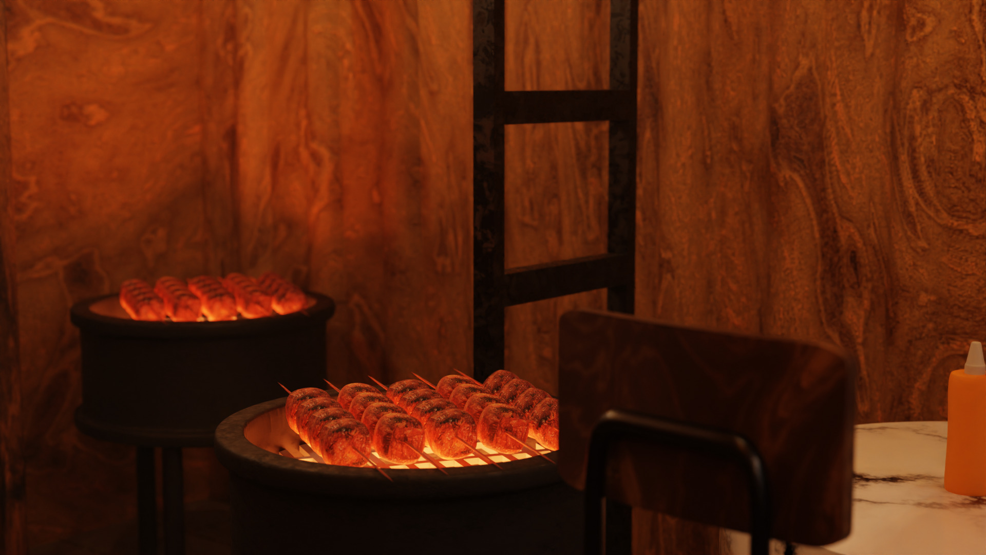 Food court 3D model_4