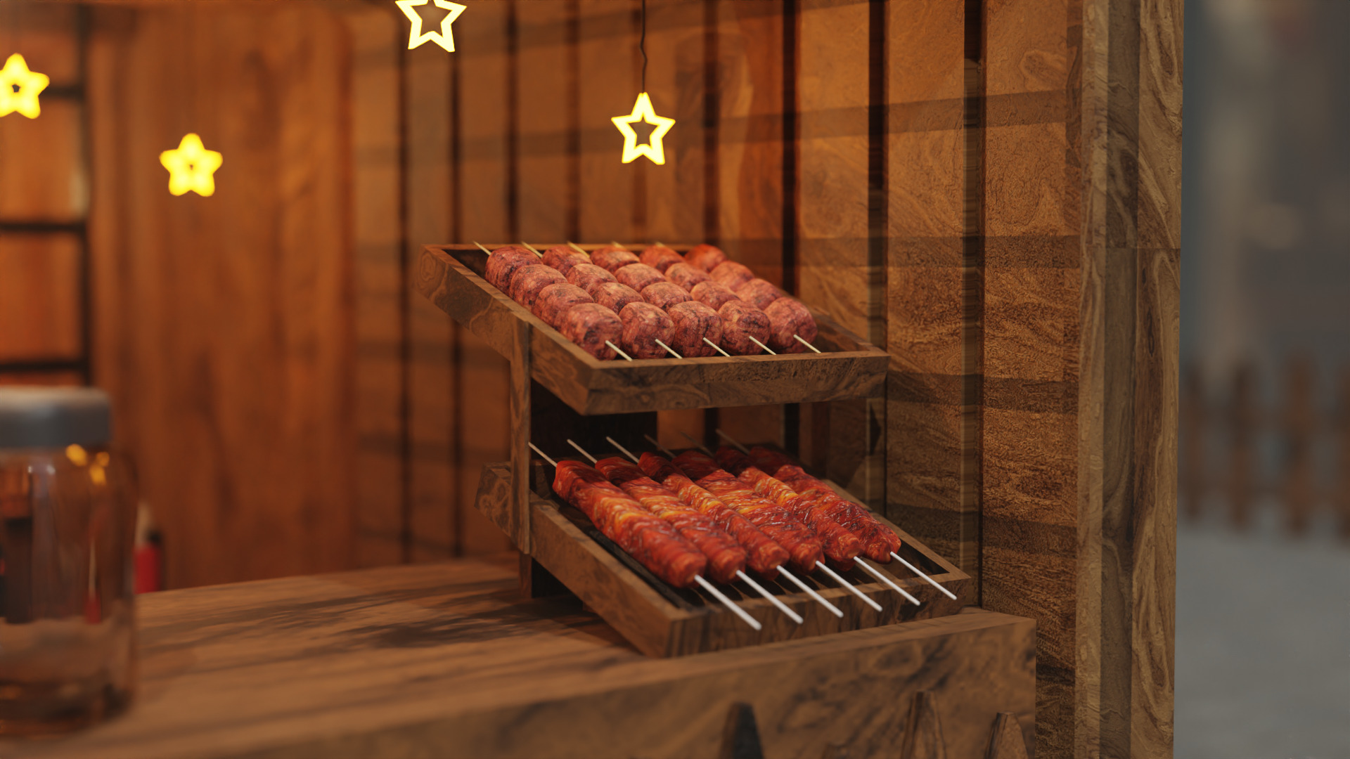 Food court 3D model_2