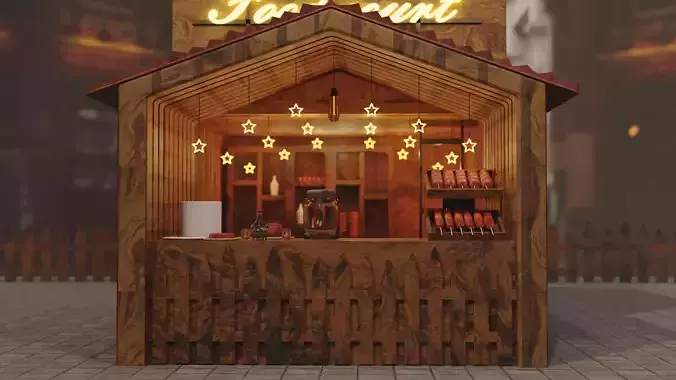 Food court 3D model