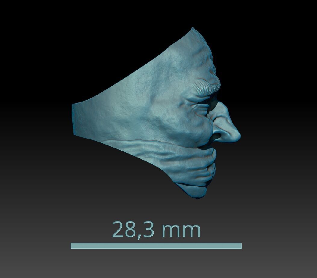 Freedom of Silence RING for Print and Cast 3D print model_20