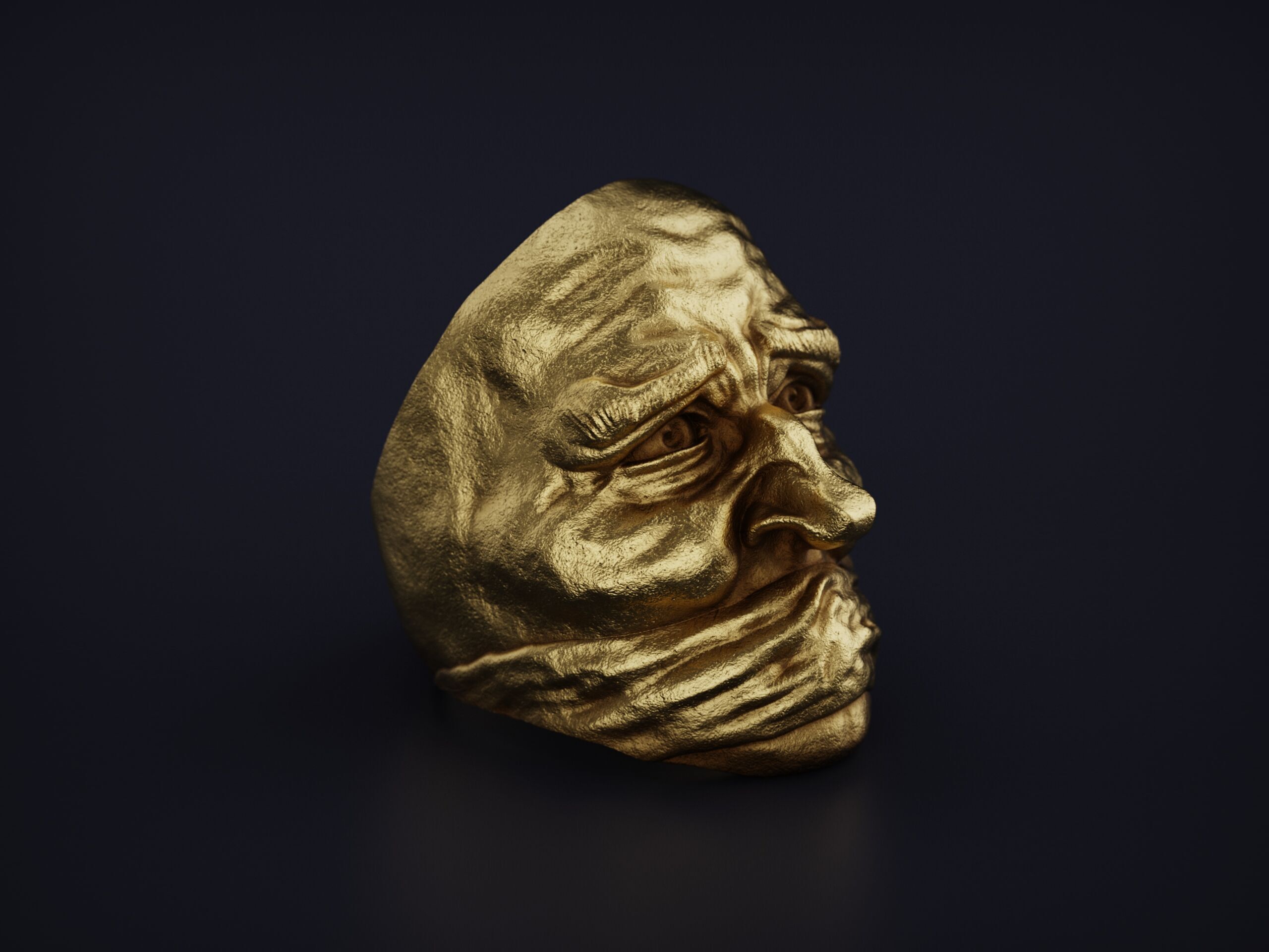 Freedom of Silence RING for Print and Cast 3D print model_5