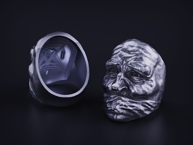Freedom of Silence RING for Print and Cast 3D print model Freedom of Silence RING for Print and Cast 3D print model