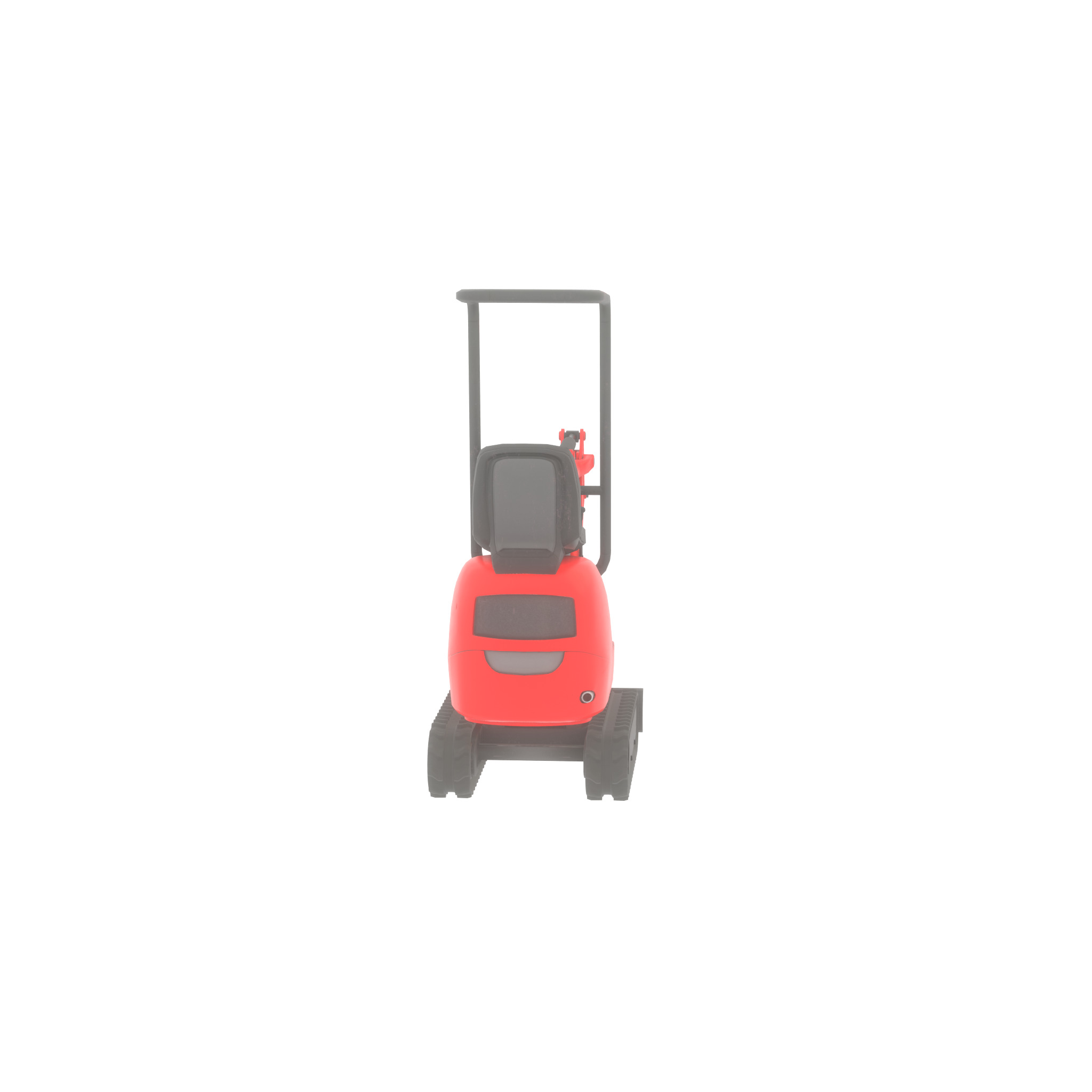 Mini-Digger Red Low-poly 3D model_21