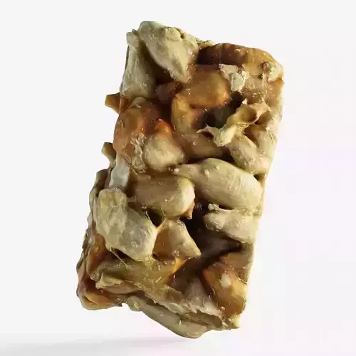 Scanned piece of kozinaki candy  Low-poly 3D model