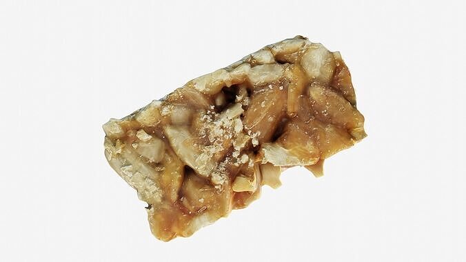 Scanned piece of kozinaki candy  Low-poly 3D model 6