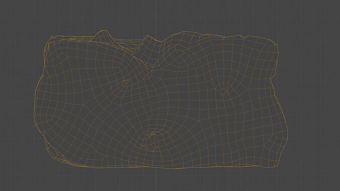 Scanned piece of kozinaki candy  Low-poly 3D model 4