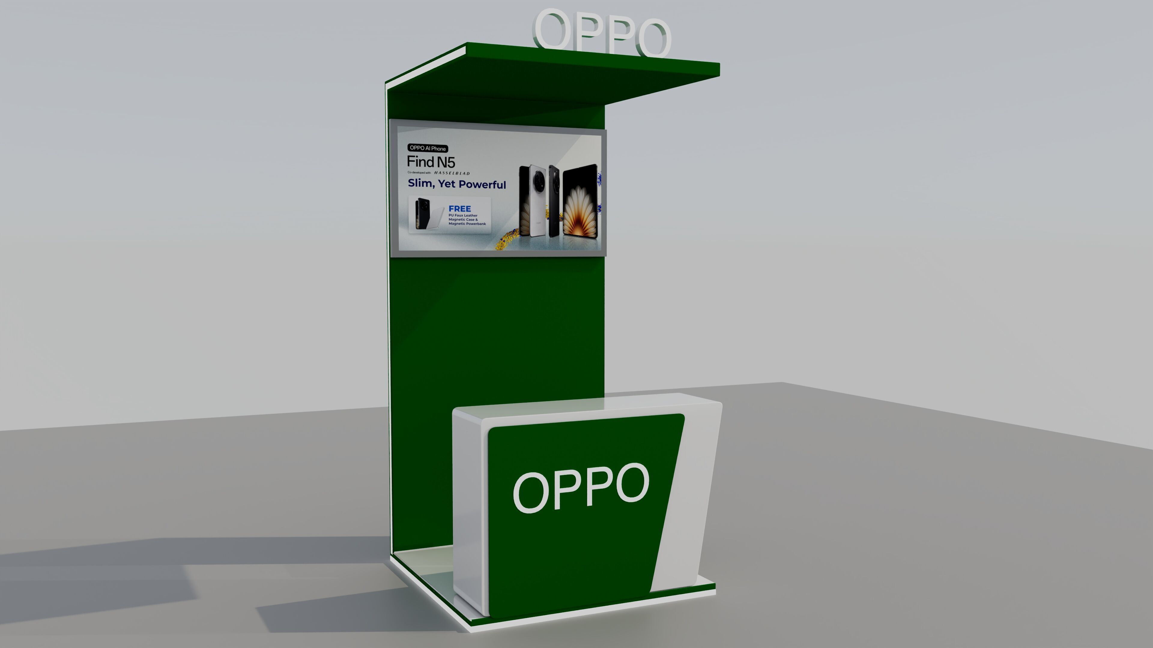OPPO Activity Stall Low-poly 3D model_5
