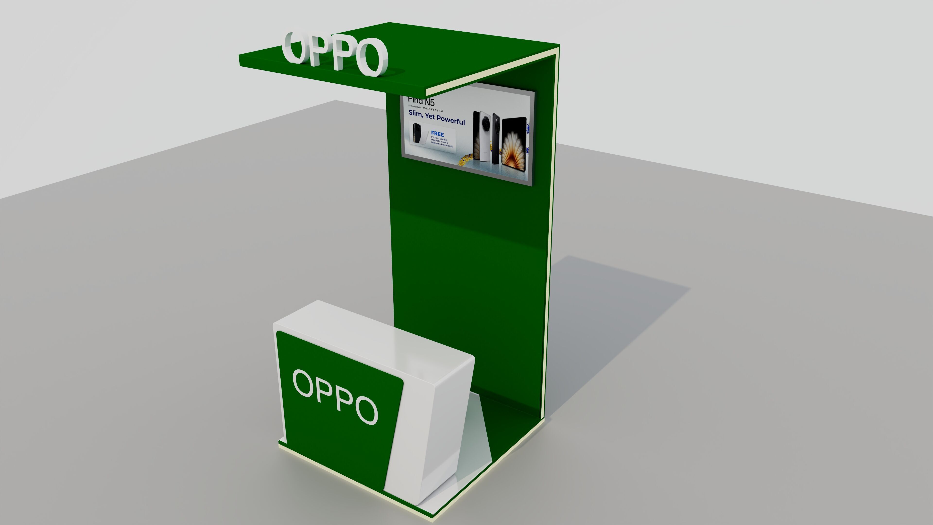OPPO Activity Stall Low-poly 3D model_4
