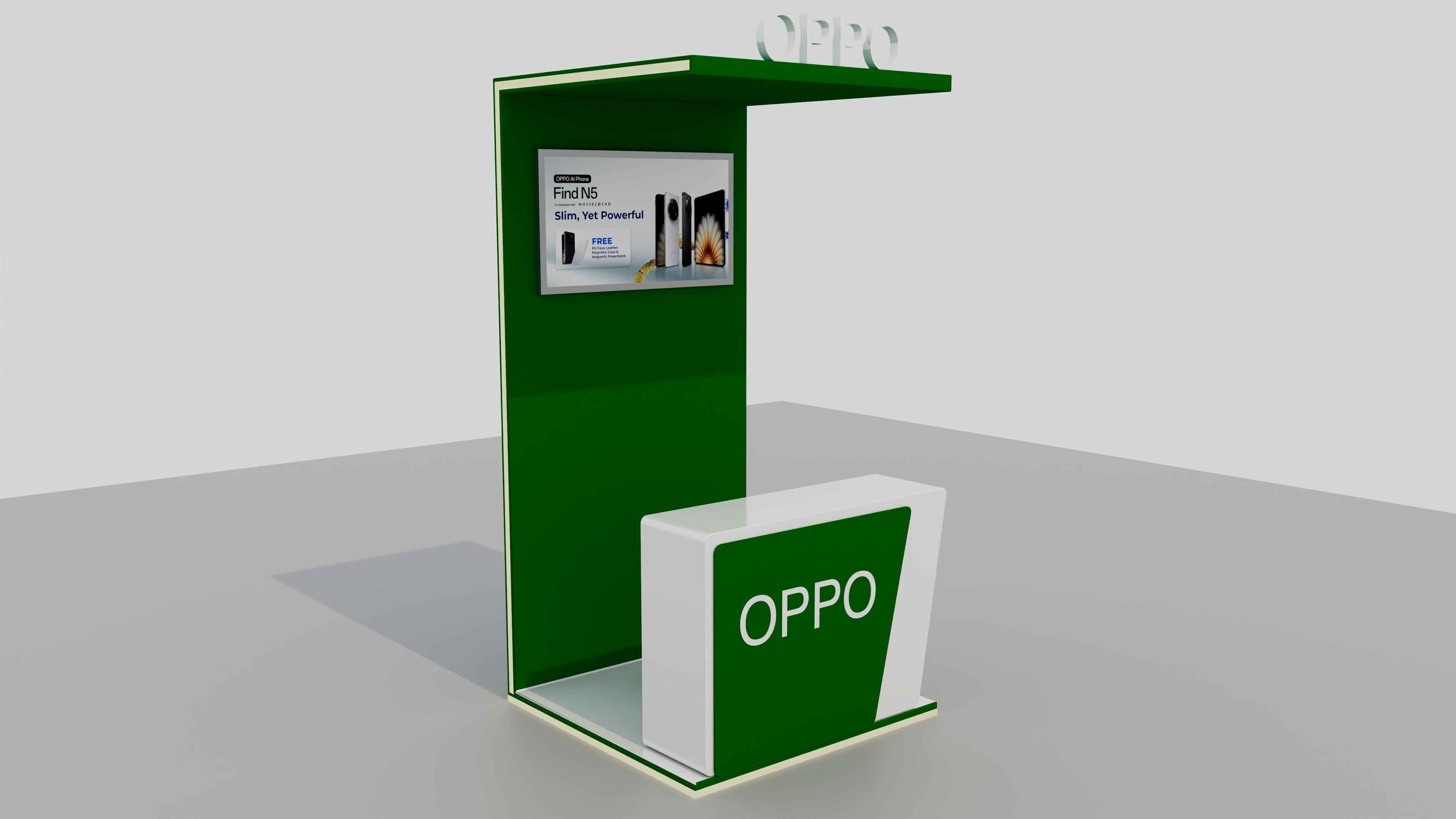 OPPO Activity Stall Low-poly 3D model_3