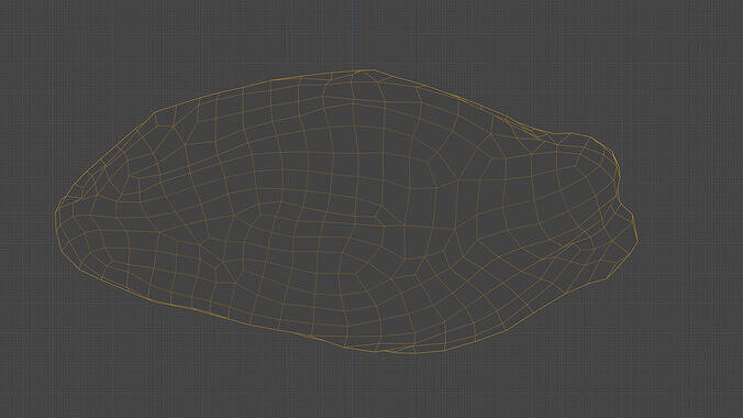 Scanned  dry grape raisin Low-poly 3D model 3