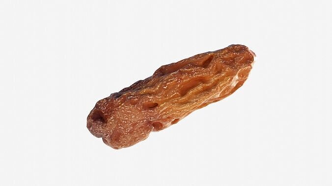Scanned  dry grape raisin Low-poly 3D model 5