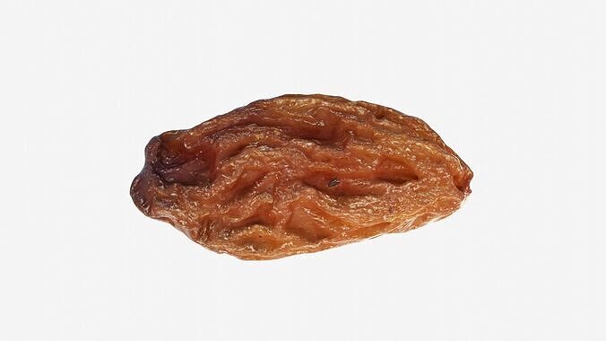 Scanned  dry grape raisin Low-poly 3D model 4