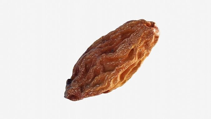 Scanned  dry grape raisin Low-poly 3D model 7