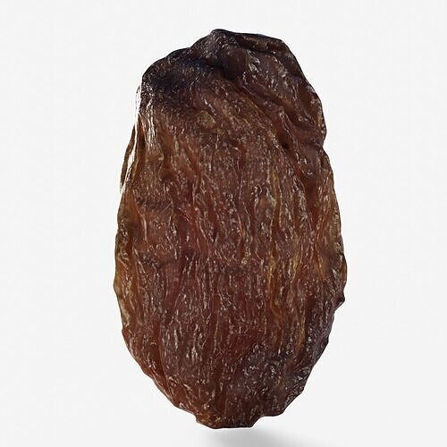 Scanned  dry grape raisin Low-poly 3D model
