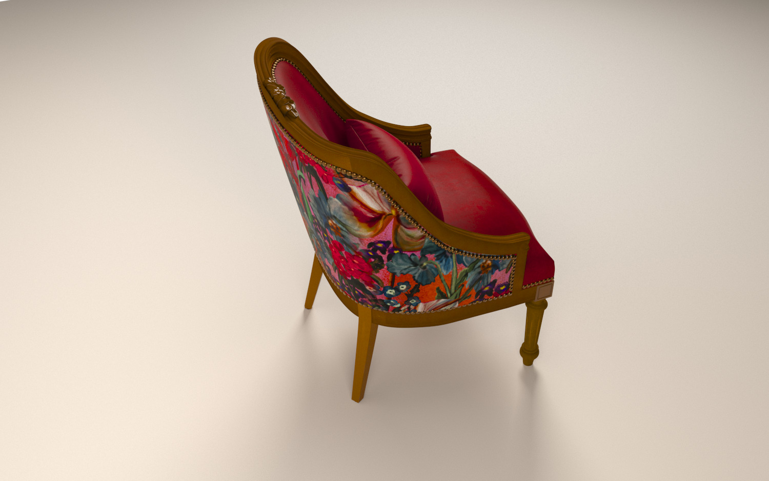 Classic Vintage Armchair  3D model_4