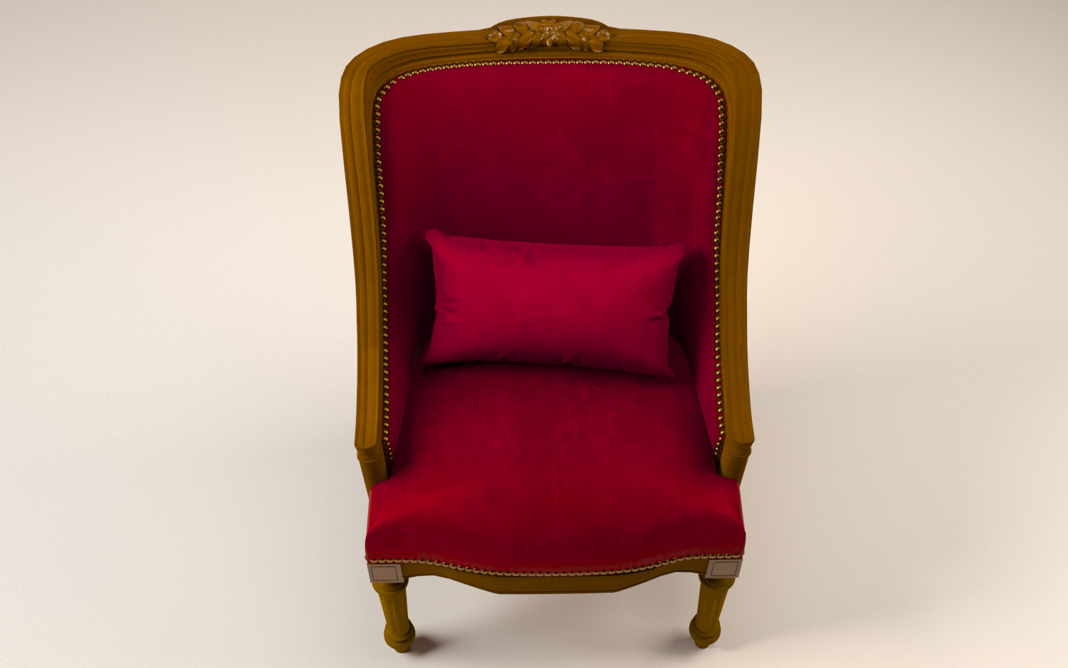 Classic Vintage Armchair  3D model_5