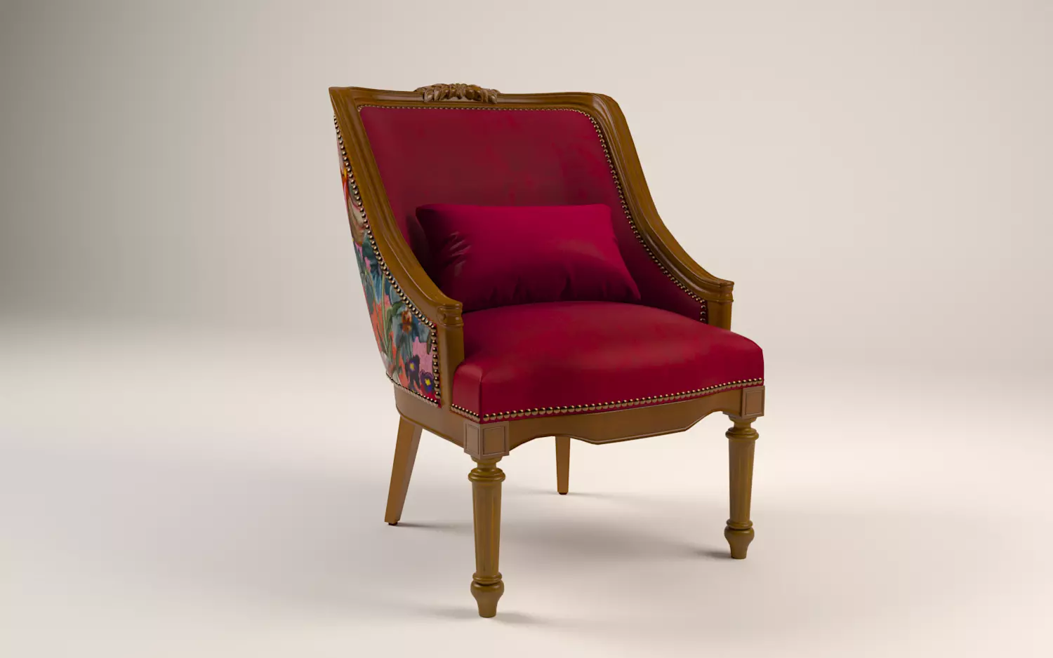 Classic Vintage Armchair  3D model_0