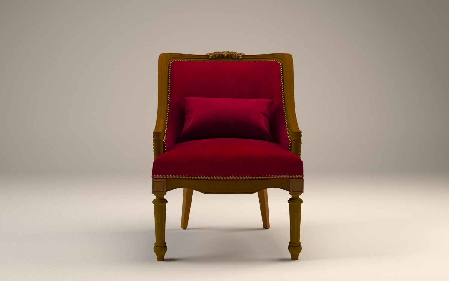 Classic Vintage Armchair  3D model_3