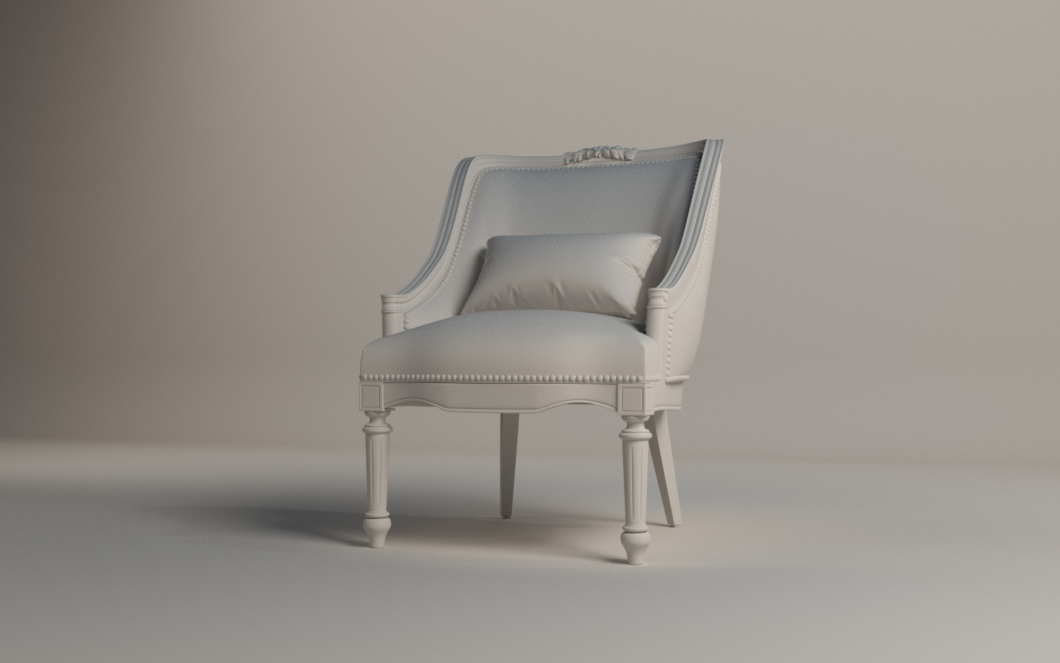 Classic Vintage Armchair  3D model_8
