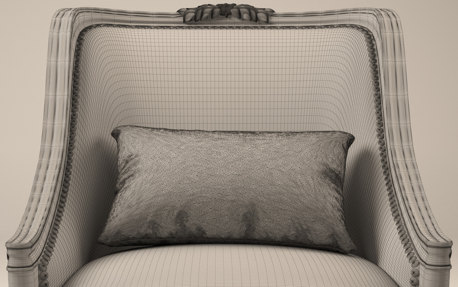 Classic Vintage Armchair  3D model_10