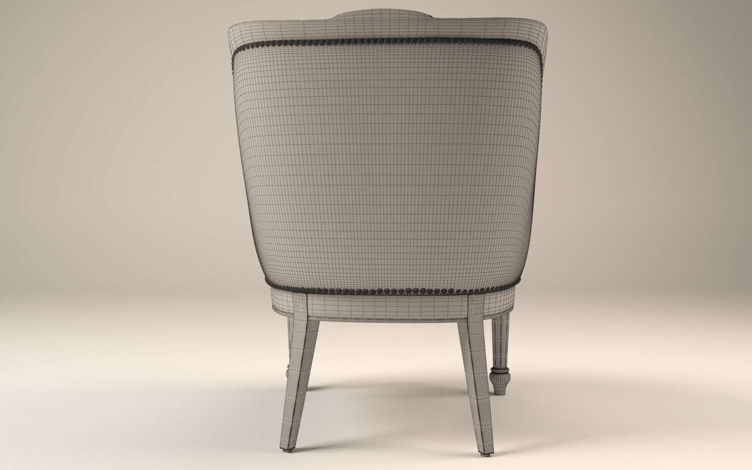 Classic Vintage Armchair  3D model_11