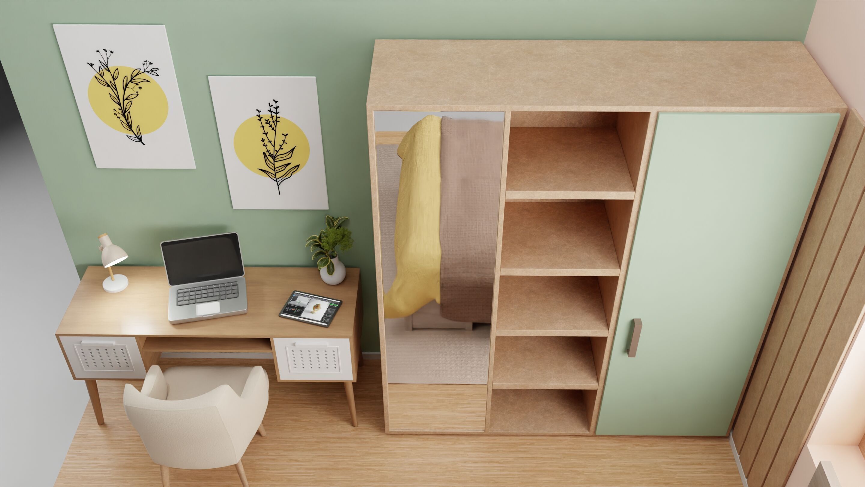 Bedroom interior 3D model_3