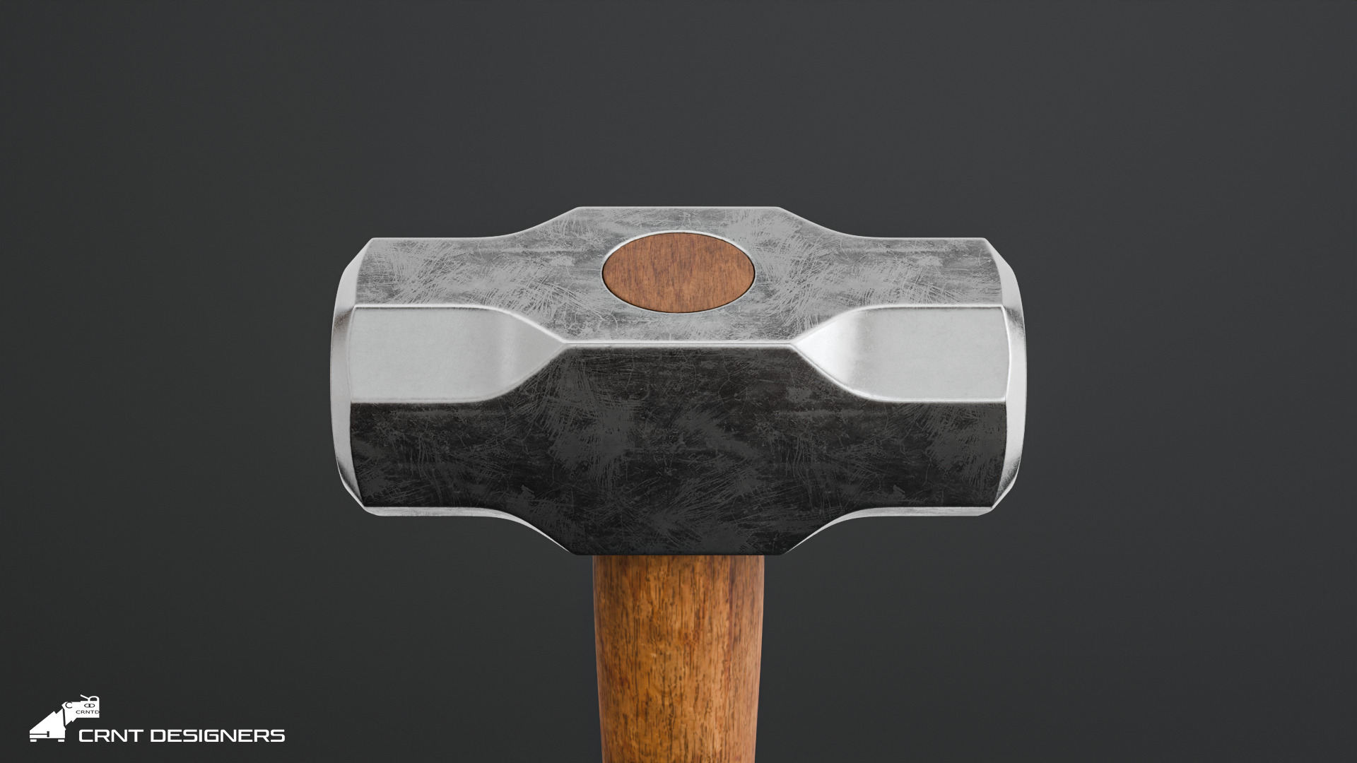 Heavy Sledgehammer - Medieval Weapon Prop 3D model_9