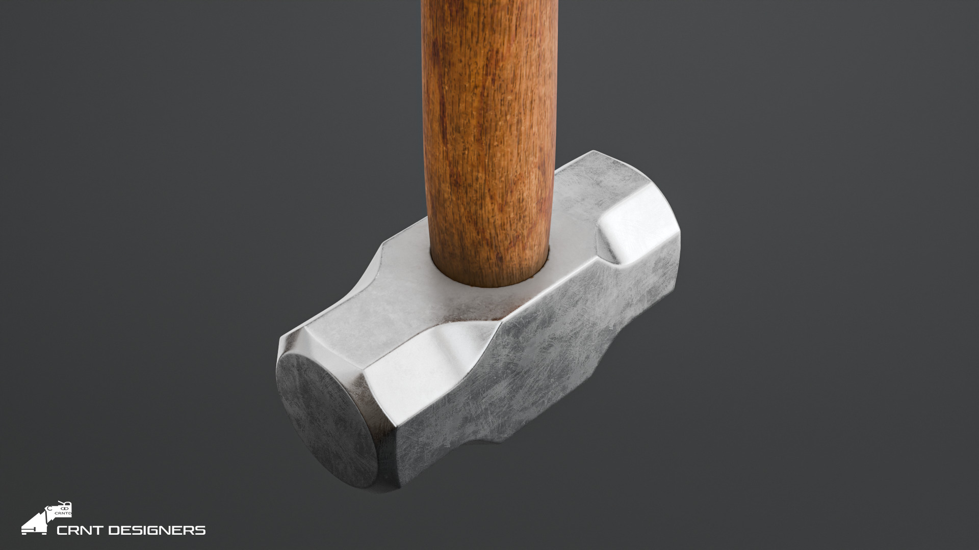 Heavy Sledgehammer - Medieval Weapon Prop 3D model_14