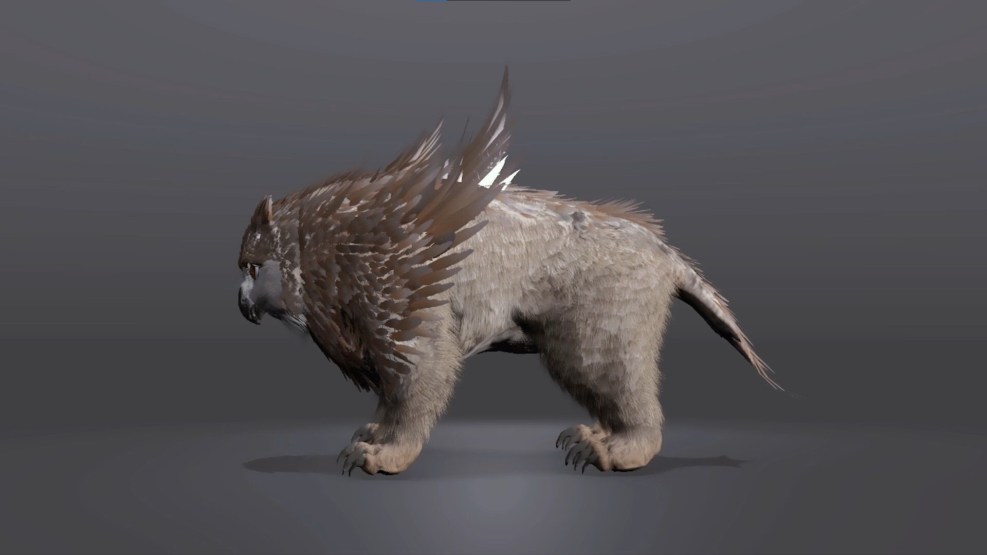 Realistic Owlbear 3D Model Low-poly 3D model_3