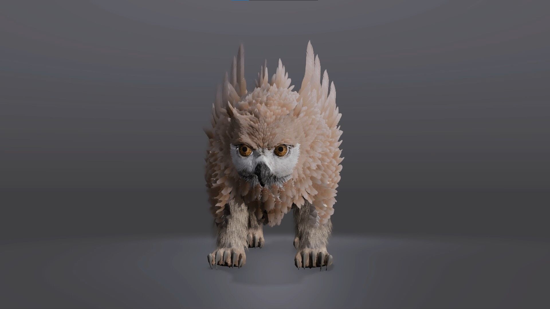 Realistic Owlbear 3D Model Low-poly 3D model_2