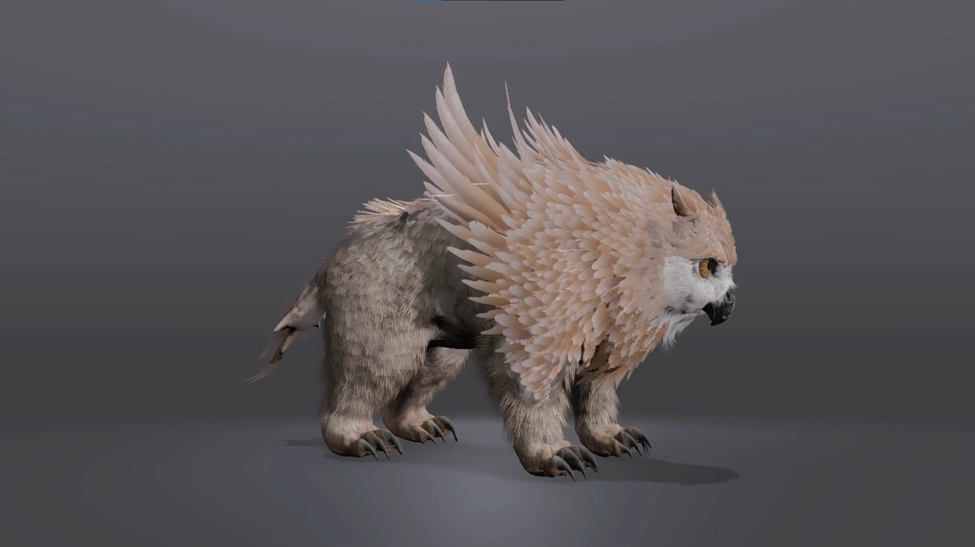 Realistic Owlbear 3D Model Low-poly 3D model_5