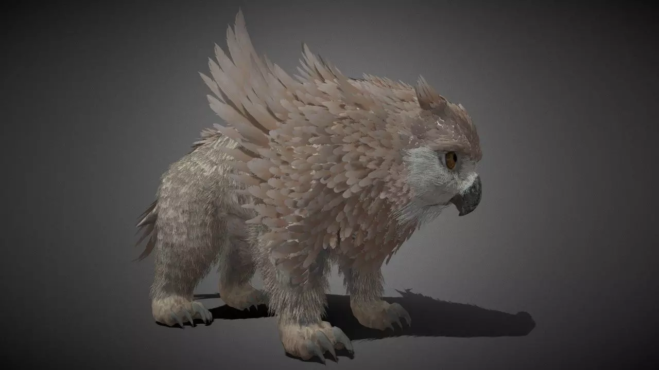 Realistic Owlbear 3D Model Low-poly 3D model_0