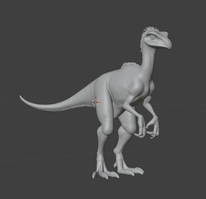 Character-Style Velociraptor Model 3D model_6