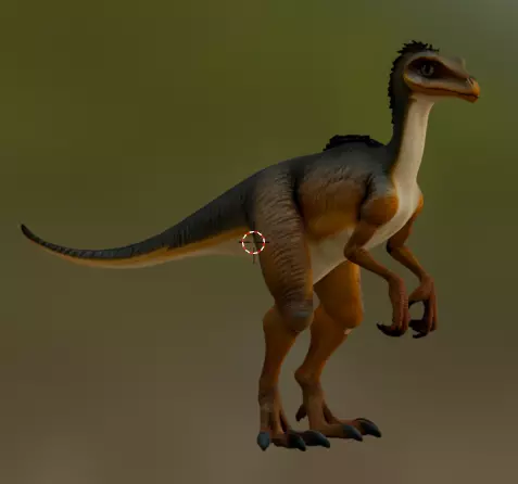 Character-Style Velociraptor Model 3D model_0