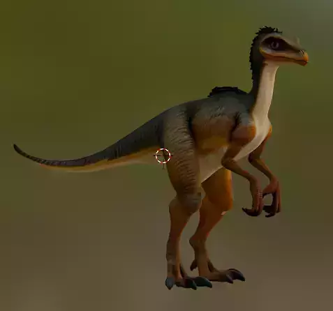 Character-Style Velociraptor Model