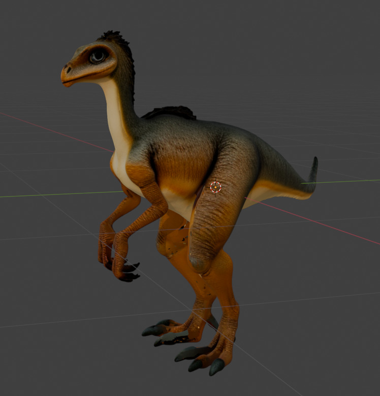 Character-Style Velociraptor Model 3D model_4