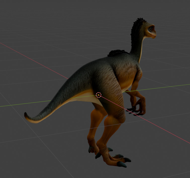 Character-Style Velociraptor Model 3D model_3