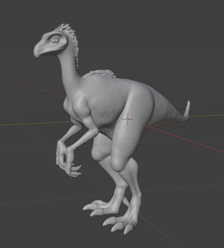 Character-Style Velociraptor Model 3D model_5