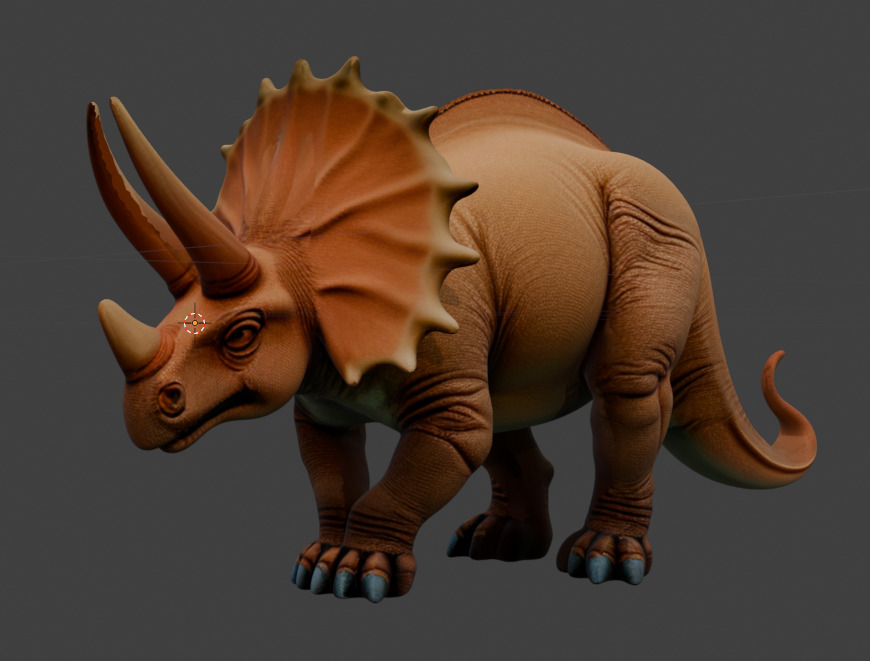 Triceratops 3D Model Pack Stylized Dinosaurs for Game 3D model_7