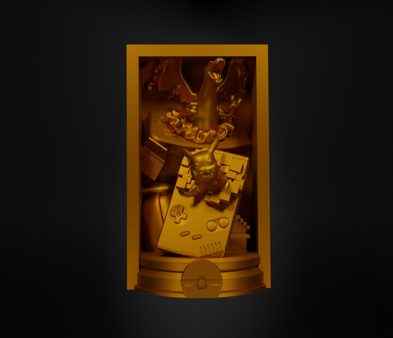 Pokemon Book Nook - Pokemon Fan Art Bookend -  Book Prop  3D print model_23