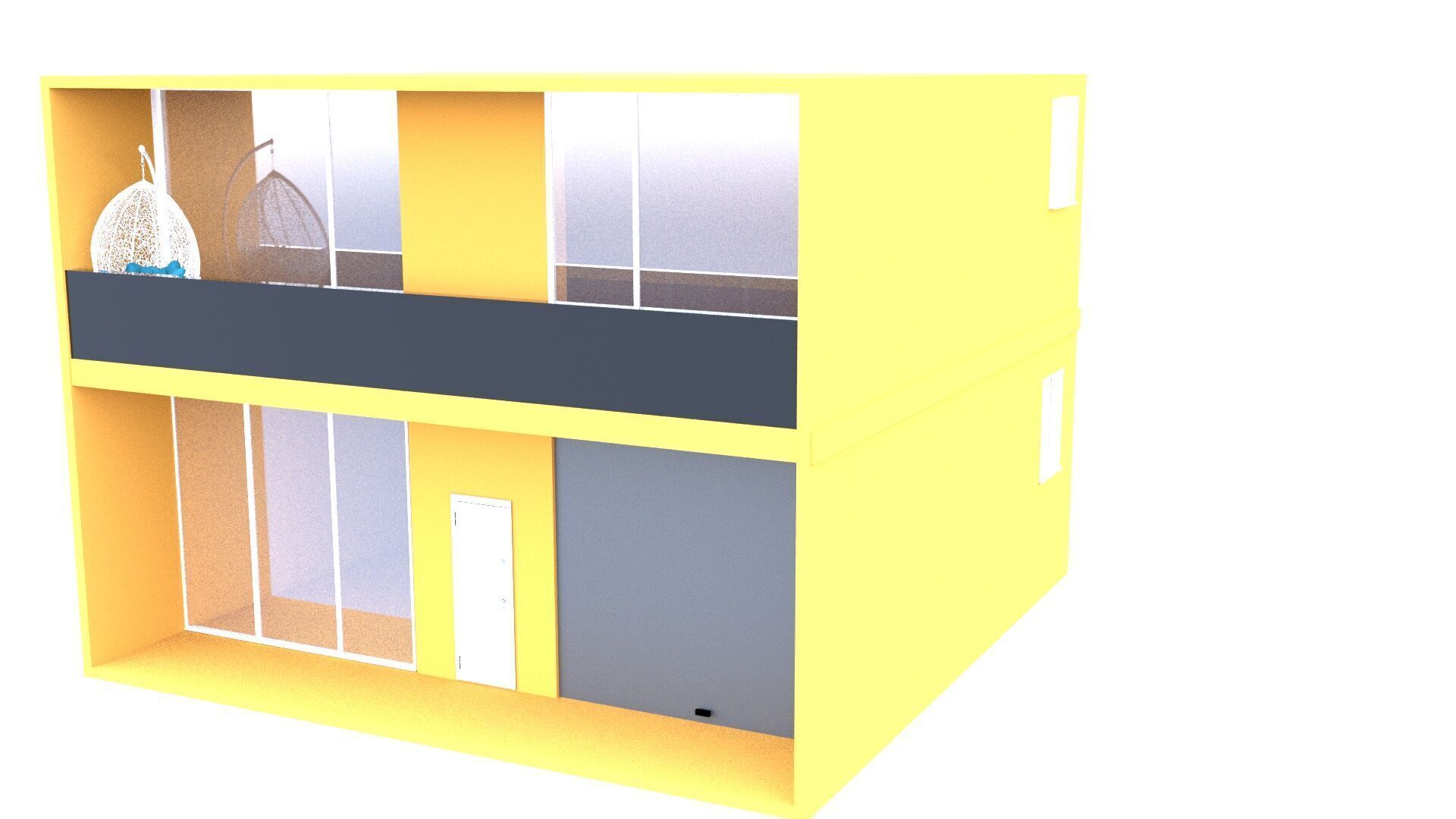 The house is two floors 3D model_1
